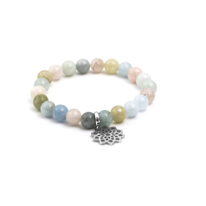 Náramek z kamenů morganit MINK96